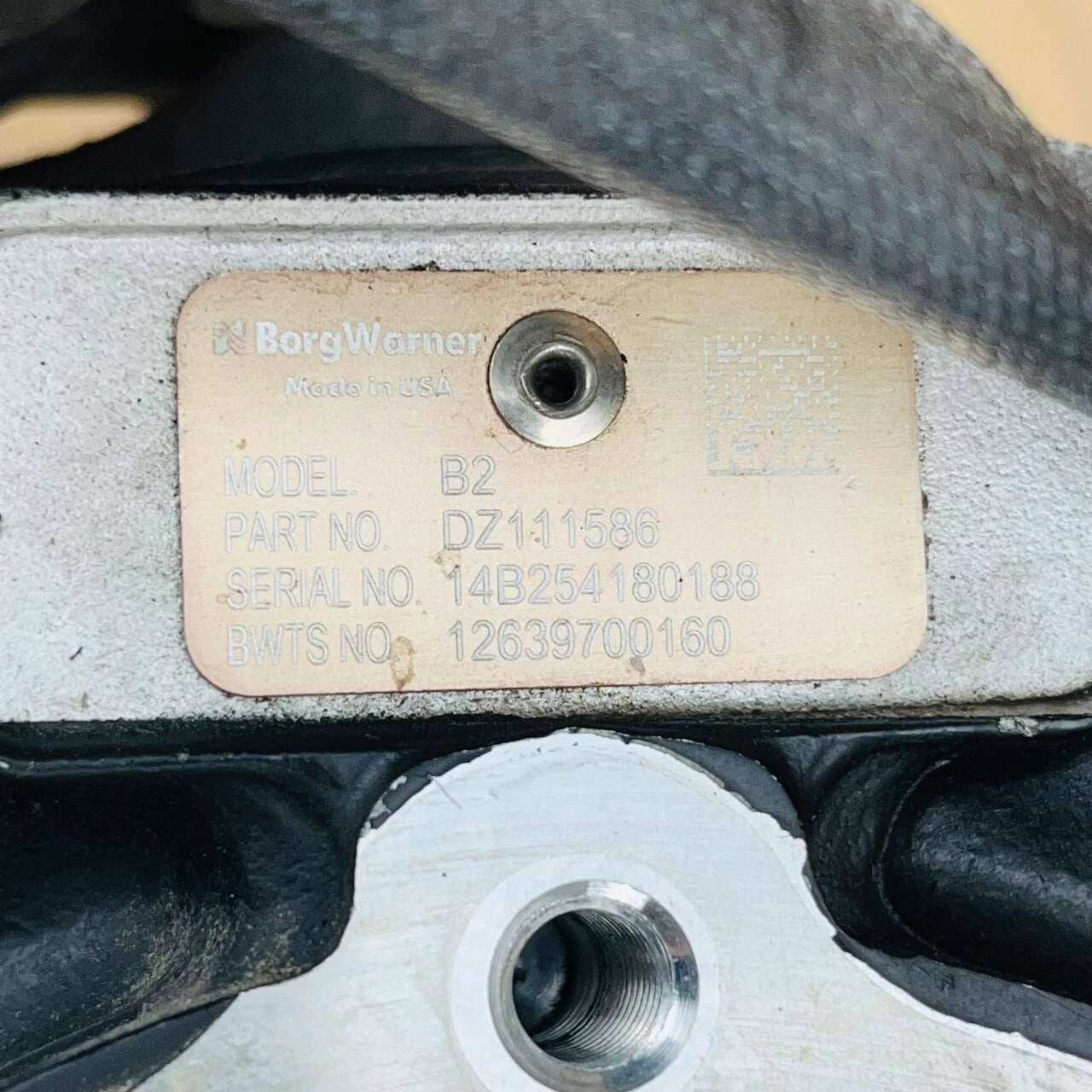 Used Borg DZ111586 turbo For John Deere B2